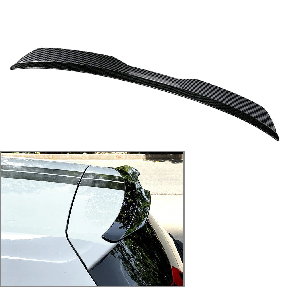 For Hatchback SUV MPV Universal Car Rear Roof Lip Spoiler Tail Wing Carbon Fiber