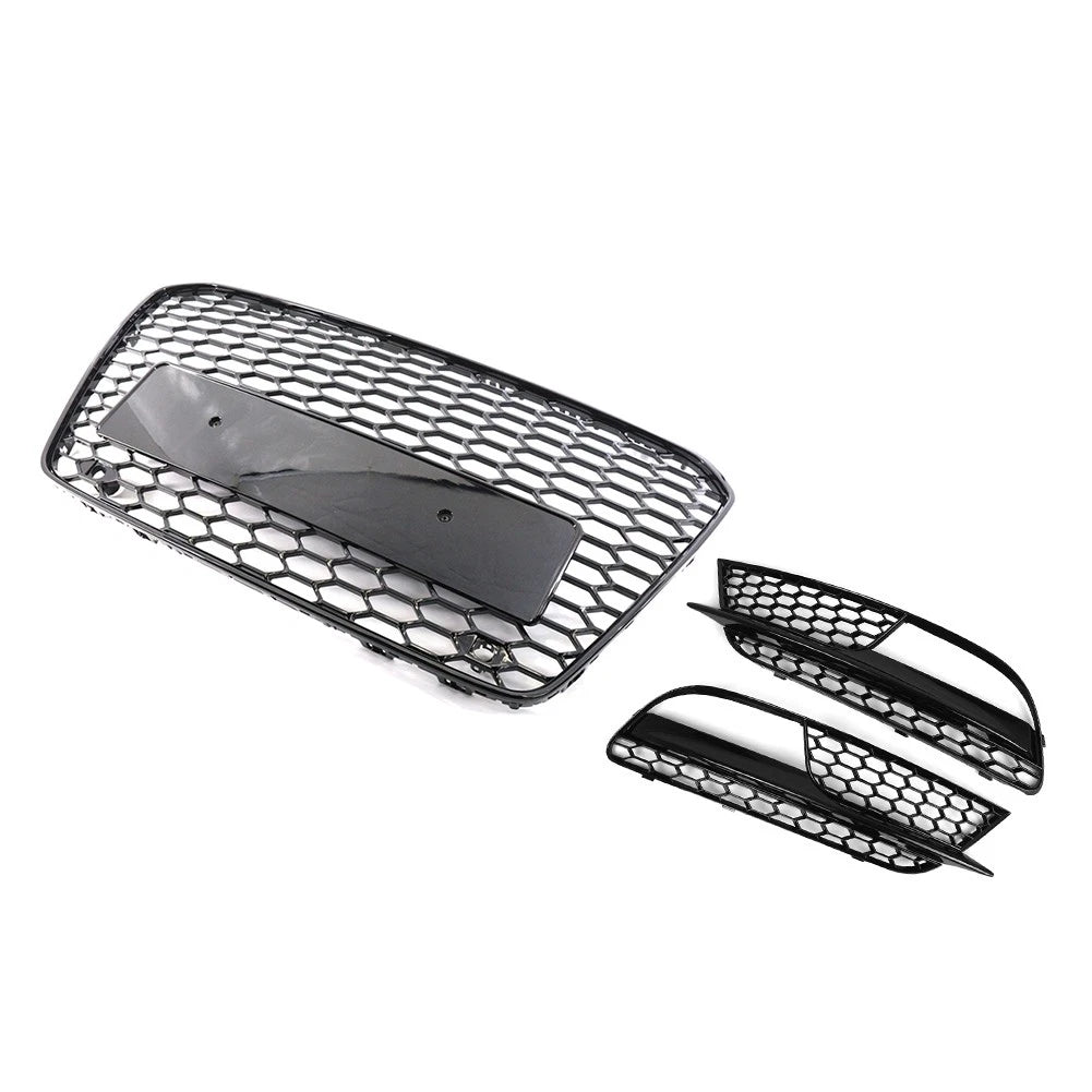 Front Bumper Radiator Grille With Fog Light Grille Cover For Audi A5 2012-2016