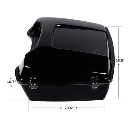 Chopped  Trunk w/ Backrest Fit For Harley Touring Models 1997-2013 12