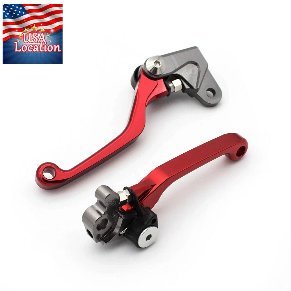 For Honda XR650R 2000-2006 CR500 1992-2001 Pivot Clutch Brake Levers Grips USA
