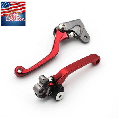 For Honda XR650R 2000-2006 CR500 1992-2001 Pivot Clutch Brake Levers Grips USA