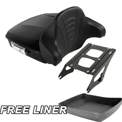 Matt Chopped Trunk Pad Mount Rack Fit For Harley Road Glide King 14-25