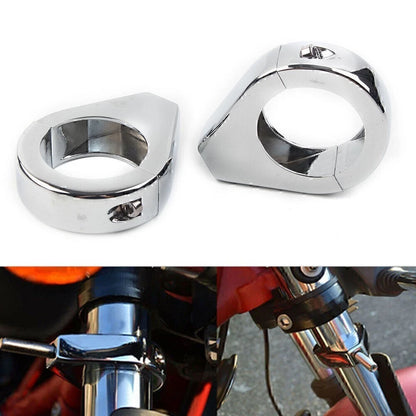 39mm Moto Mount Headlight Bracket Fork Clamp Turn Signal Clamp Chrome Universal