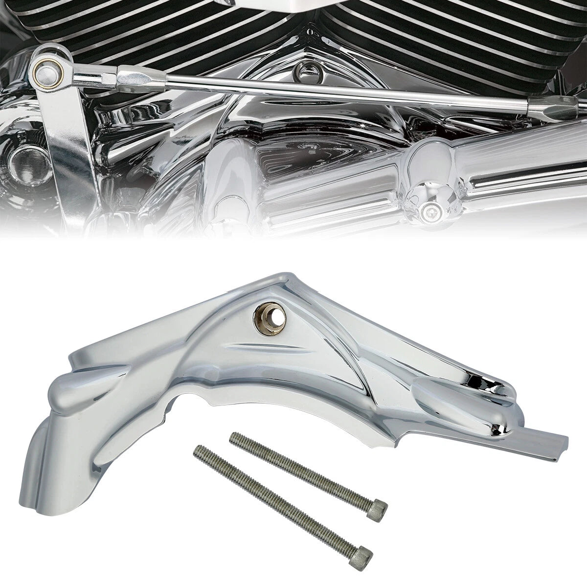 Chrome Cylinder Base Side Cover Fit For Harley Touring Road King Glide 2007-2016