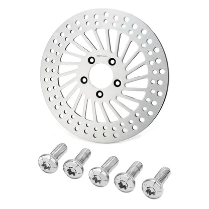 11.8" Front Brake Rotor Disc & Bolts Fit For Harley Touring Glide Dyna Softail