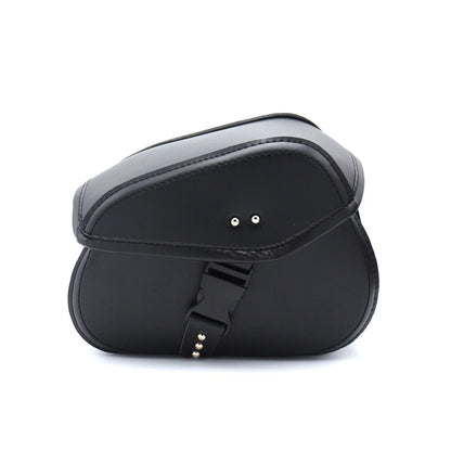 2PCS PU Leather Motorcycle Panniers Tool Bag Luggage Side Bags Saddle Bag Black