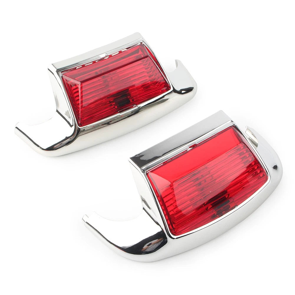 Fender Tip Light Front & Rear For Harley Davidson FLHT FLT FLHS FLHR Red Lens US