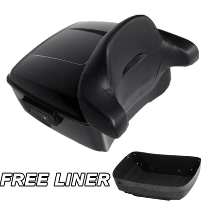 Black King Trunk Backrest Pad Fit For Harley Touring Electra Road Glide 14-Up US