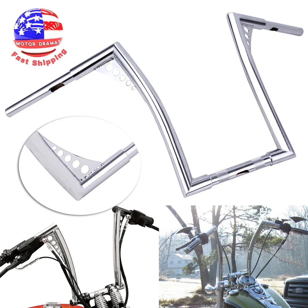 16" Rise 1.25" Ape Hanger Handlebar For Harley Sportster XL883 1200 FLST Softail
