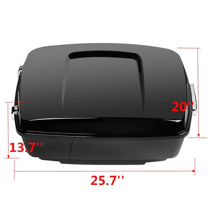 King Trunk Pad Mount Rack Fit For Harley Touring Electra Glide 1997-2008 Black