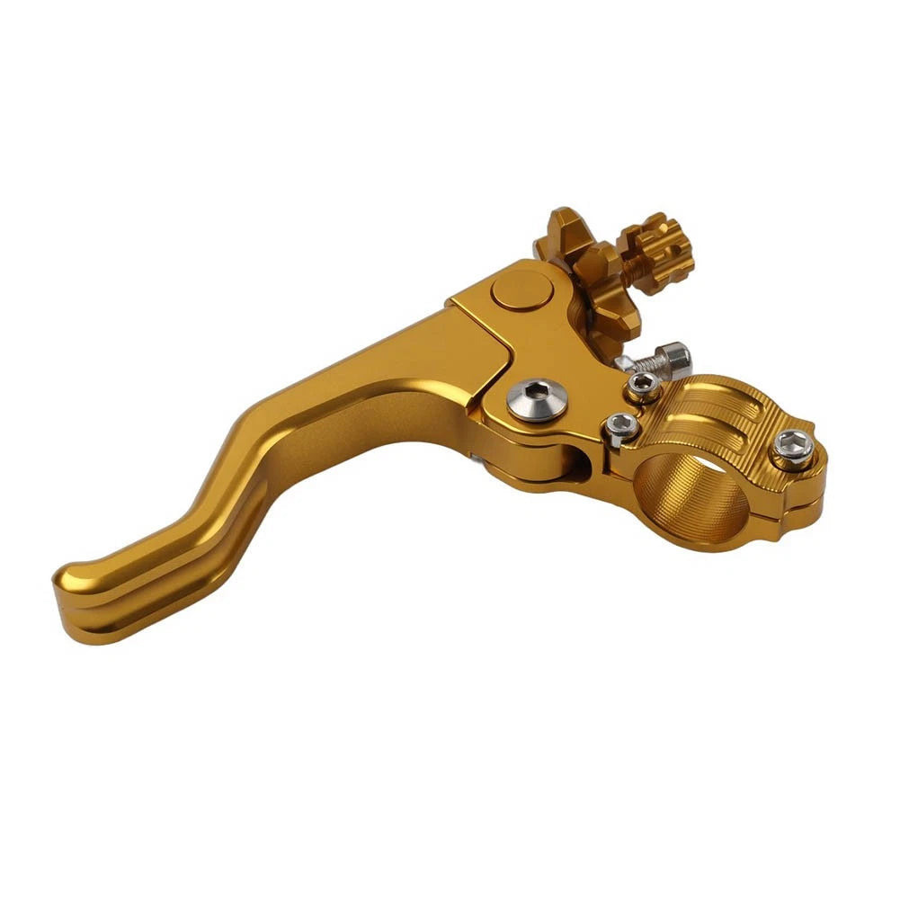 Stunt Clutch Lever Performance Cable Pull 7/8 1 Finger Universal Motorcycle Gold