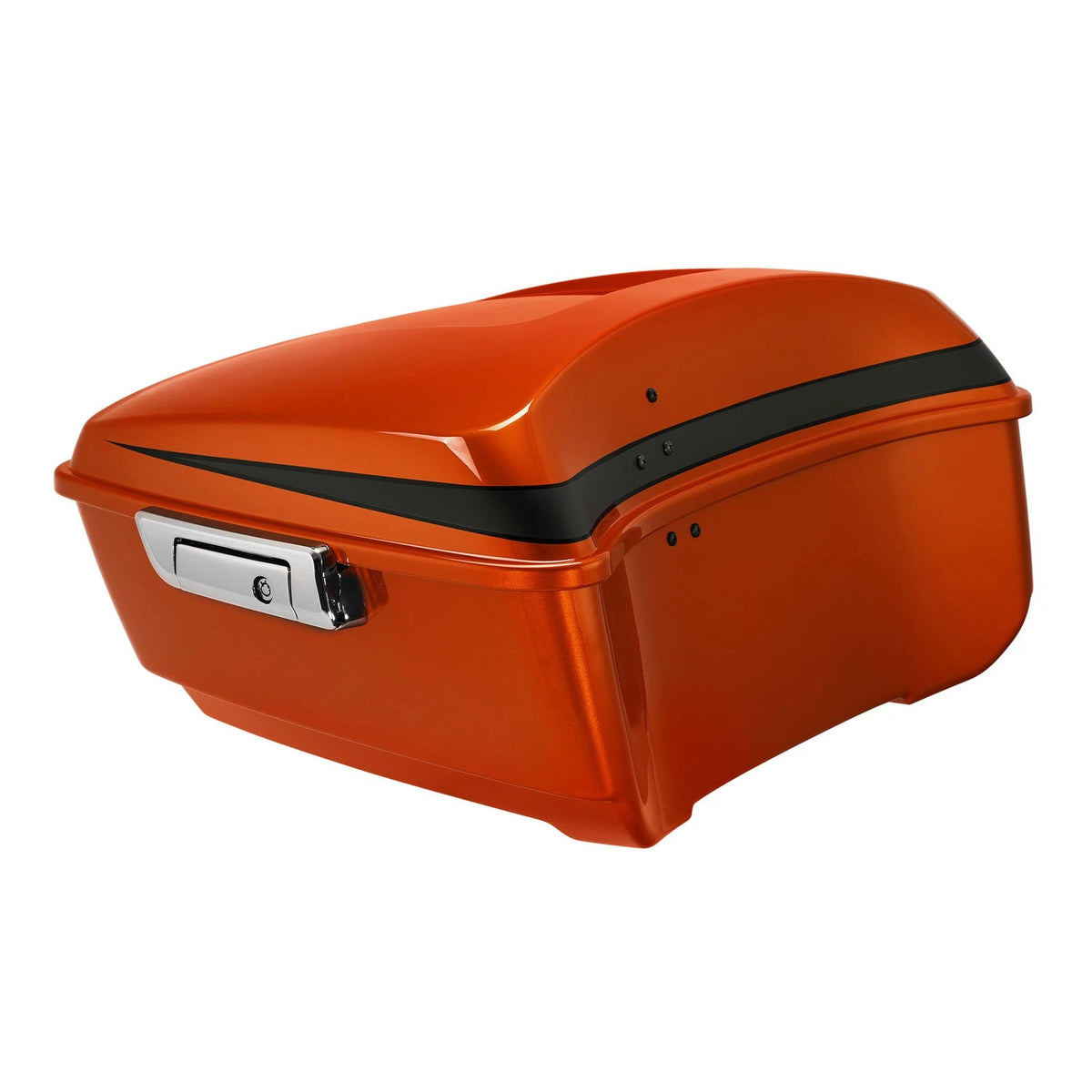 King Trunk Fit For Harley Street Road Glide 14-26 Scorched Orange / Black Denim