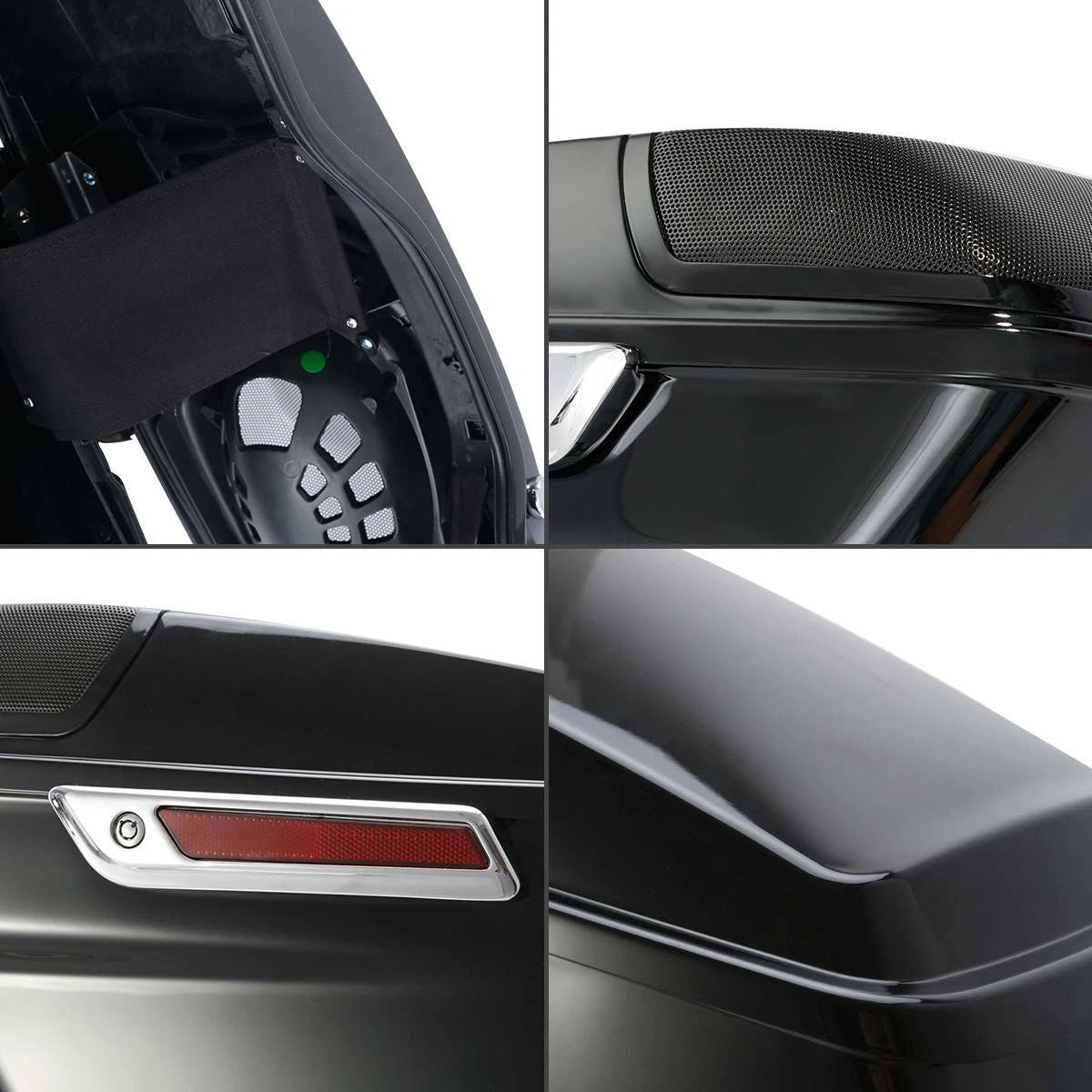 4" Extended Hard Saddlebags &Rear Fender Fit For Harley Touring Glide 2014-24 23