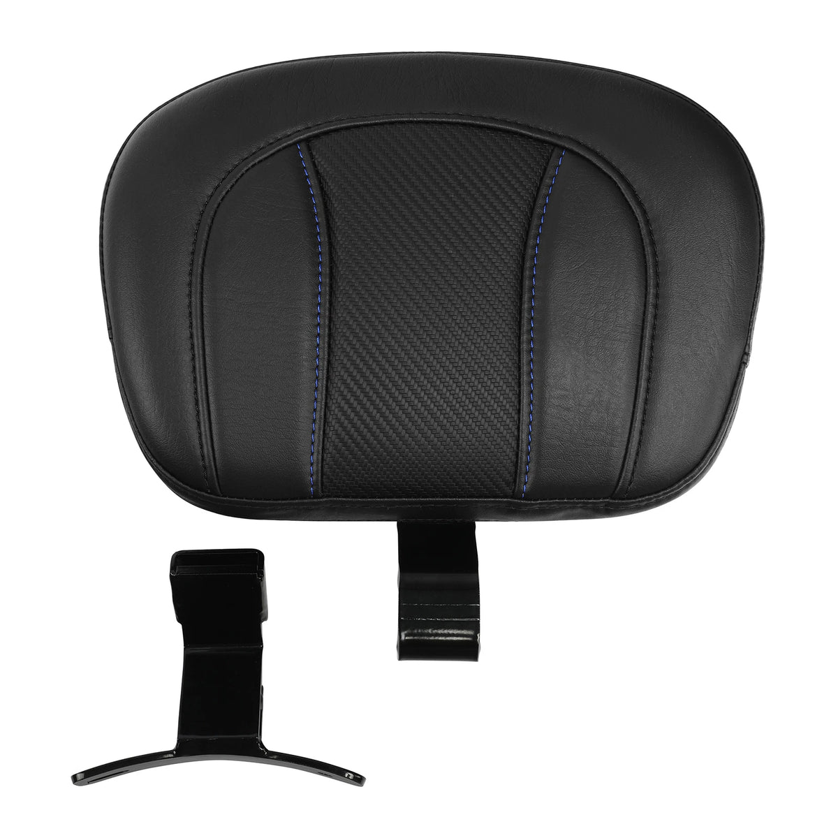 Black Driver Rider Backrest Pad Fit For Harley Road King Street Glide 2009-2023