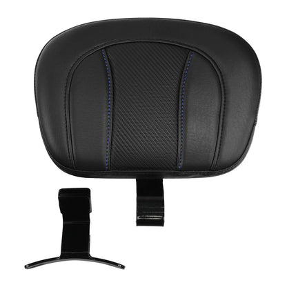 Black Driver Rider Backrest Pad Fit For Harley Road King Street Glide 2009-2023