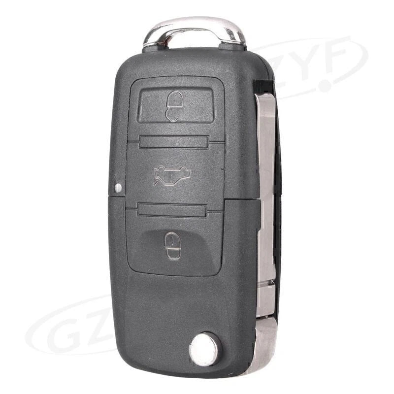 Remote Key Cover Fob Shell Case Uncut Blade For Jetta Passat Golf 3 Buttons