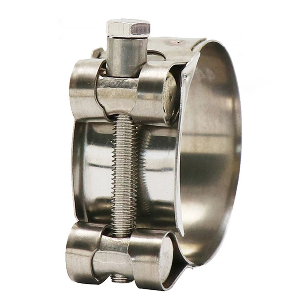 1PCS Motorcycle Exhaust Pipe Clamp 55mm Stainless Steel Muffler Fixed Caliper US