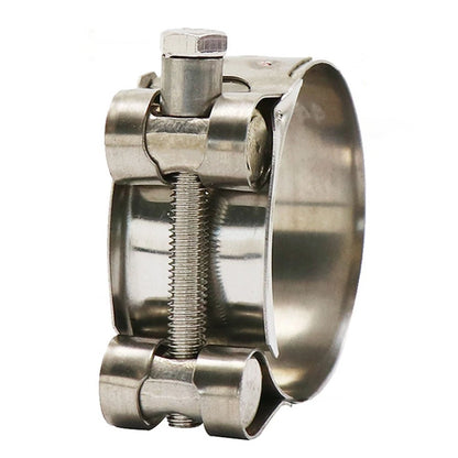 1PCS Motorcycle Exhaust Pipe Clamp 55mm Stainless Steel Muffler Fixed Caliper US