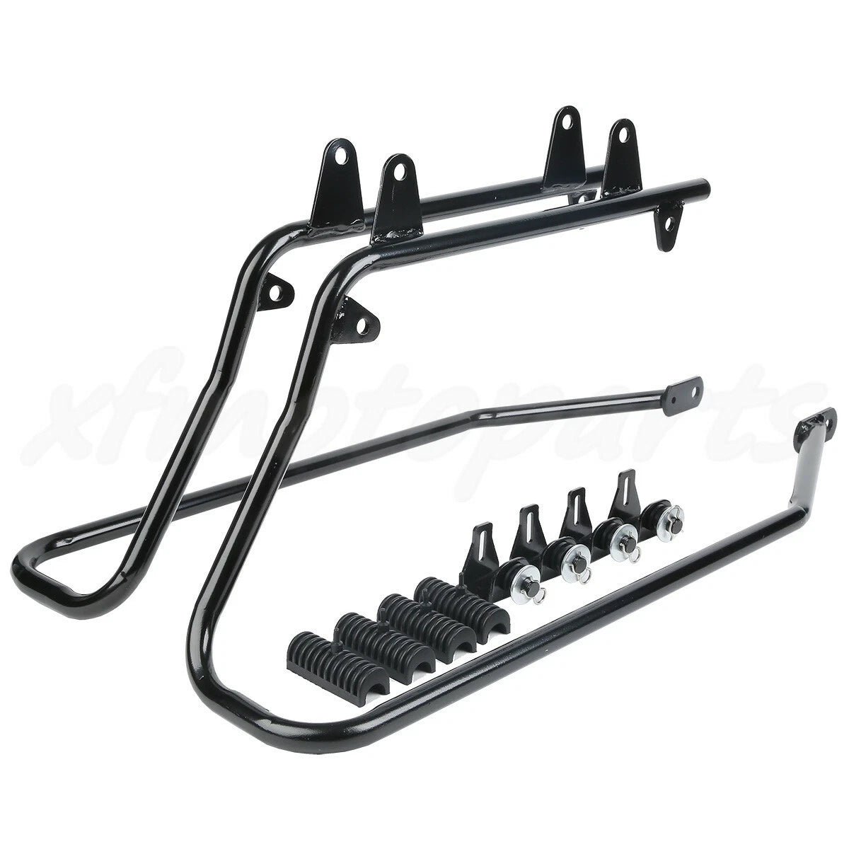 4" Hard Saddlebags & Conversion Brackets Fit For Harley Heritage Softail 84-17