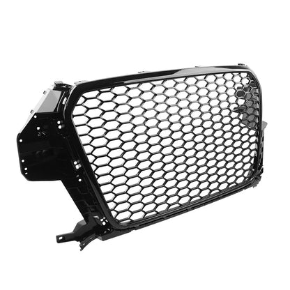 Front Bumper Honeycomb Grille Glossy Black For Audi Q3 SQ3 2013-2015