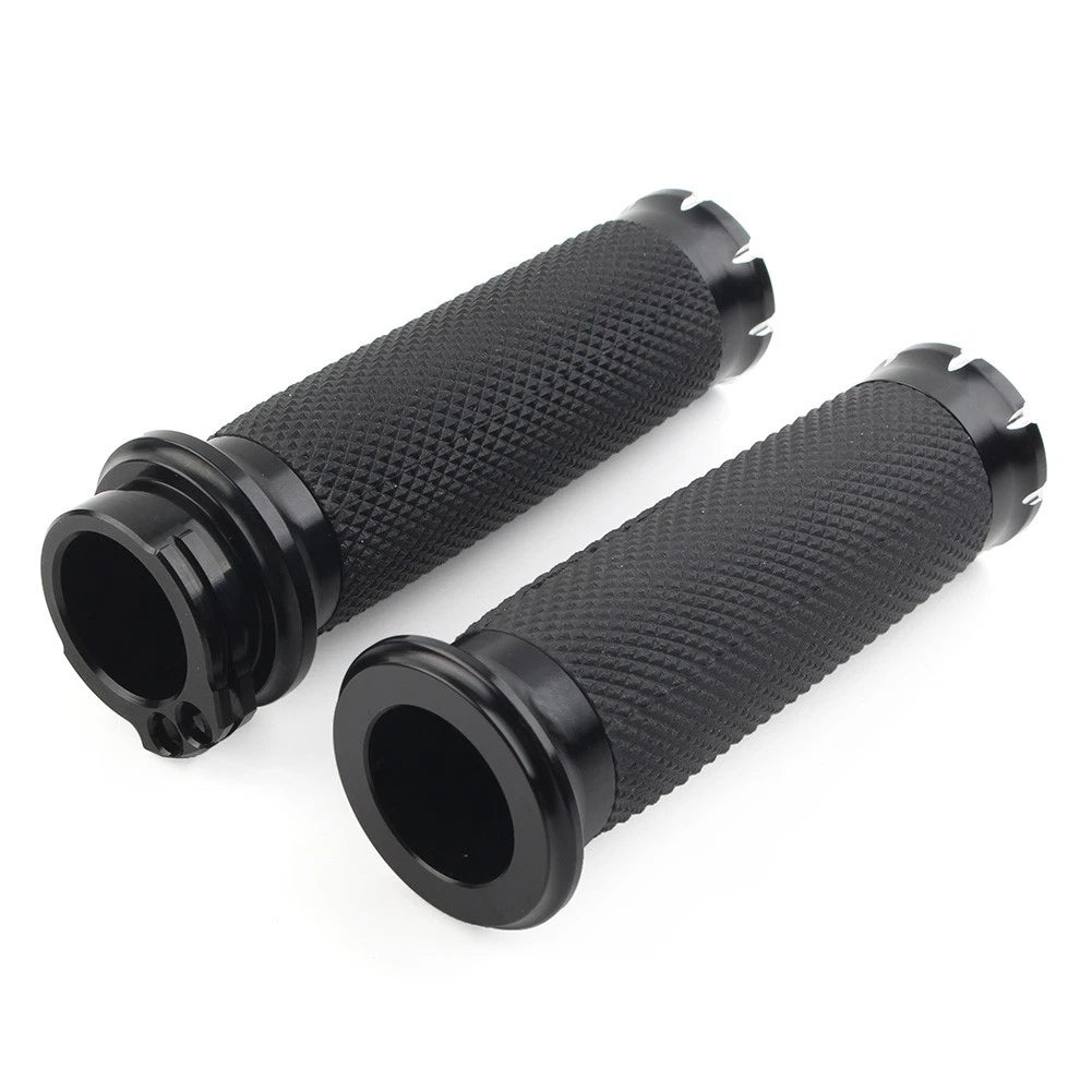 1" Black Handlebar Hand Grips For Harley Touring Sportster Dyna Softail VRSC US