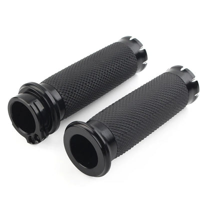 1" Black Handlebar Hand Grips For Harley Touring Sportster Dyna Softail VRSC US