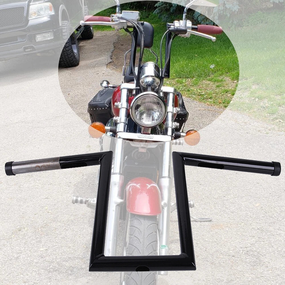 10.5'' Rise 1'' Ape Hanger HandleBar Z Bar For Harley Sportster XL Dyna Softail