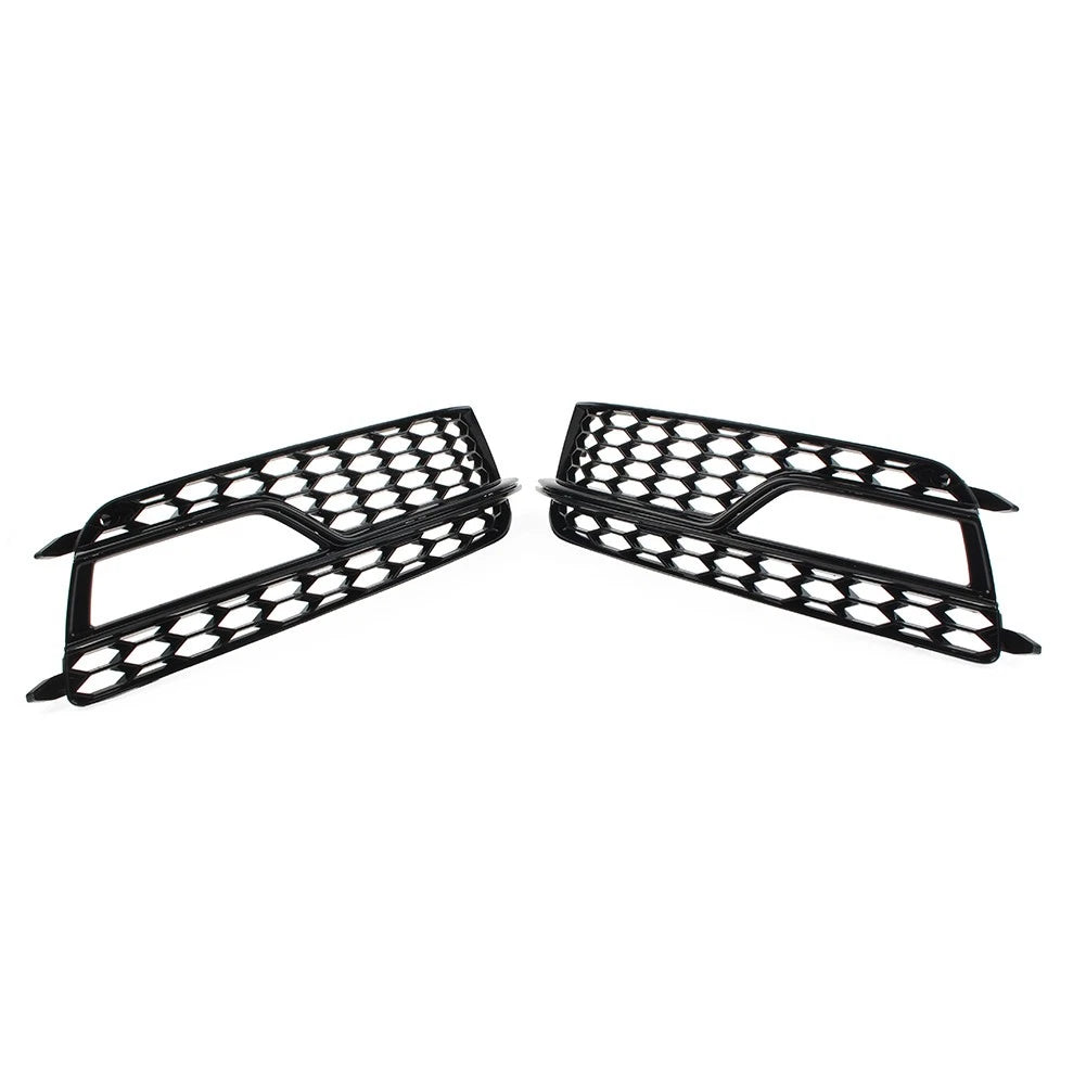 1 Pair Front Bumper Mesh Fog Light Grille Grill For Audi A5 S5 2013-2017