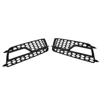 1 Pair Front Bumper Mesh Fog Light Grille Grill For Audi A5 S5 2013-2017