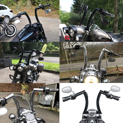 14" Rise 2'' Ape Hanger Bar Handlebar For Harley Road King Softail Sportster XL