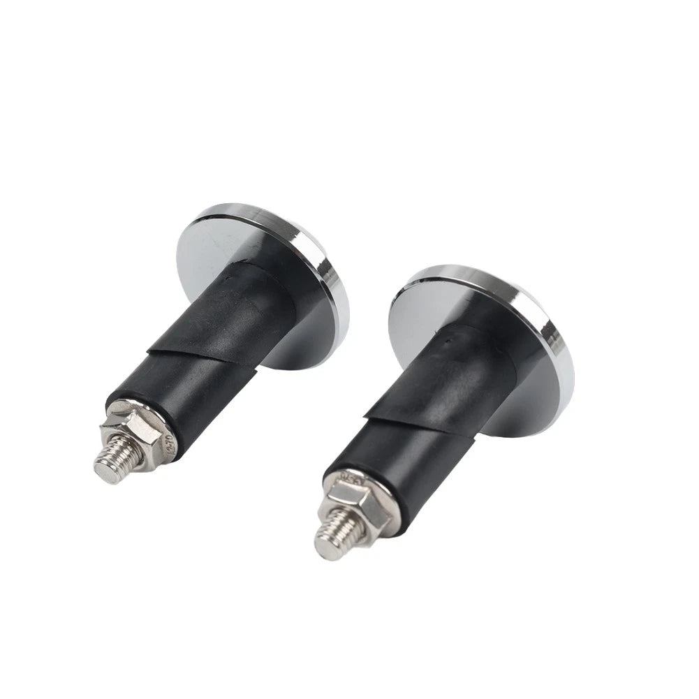 2pcs Chrome Motorcycle 7/8'' 1'' Handlebar Grips Handle Bar End Cap Silder Plug