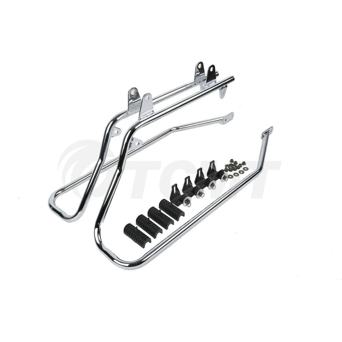 Hard Saddle Bags Bag W/ Chrome Conversion Brackets For HARLEY Heritage Softail