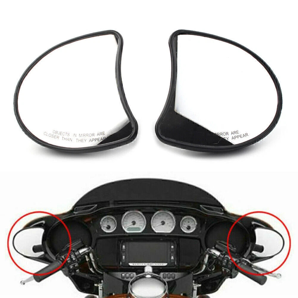 Fairing Mount Side Rear Mirrors For Harley Electra Glide FLHTK FLHT FLHTCU 96-13