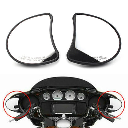 Fairing Mount Side Rear Mirrors For Harley Electra Glide FLHTK FLHT FLHTCU 96-13