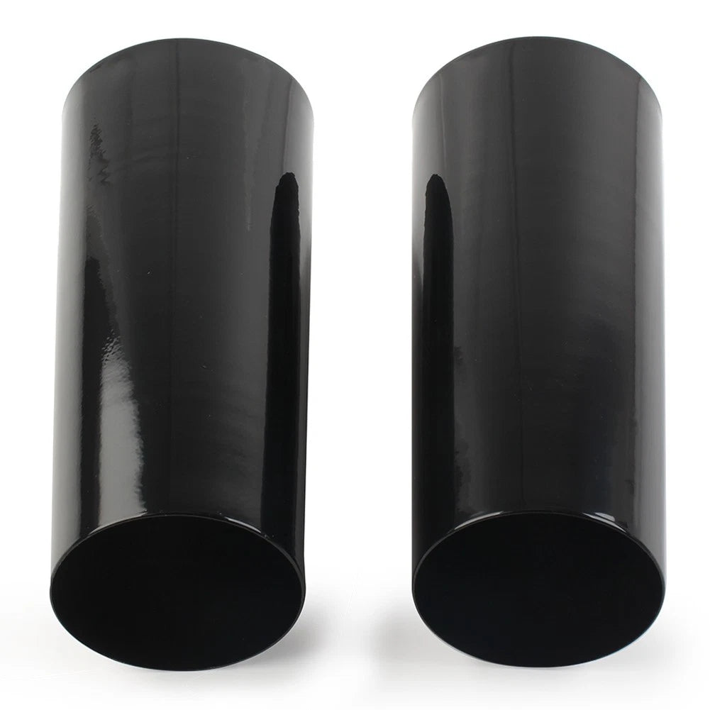 +2" Smooth Fork Tube Slider Covers Cowbells For Harley Electra Tri Glide FLHX
