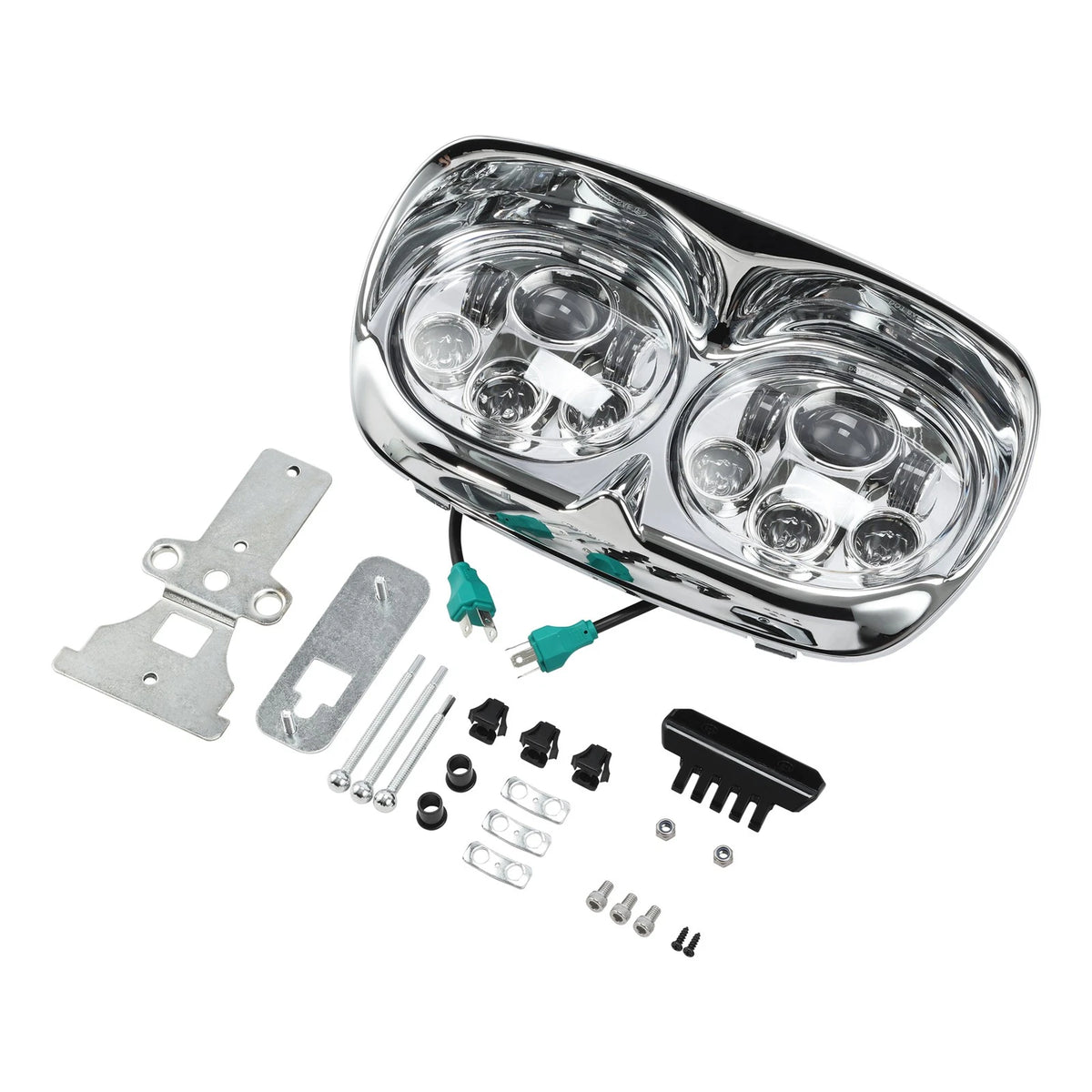 5.75" Dual LED Headlight Lamp Projector Fit For Harley Road Glide 1998-2013 2012