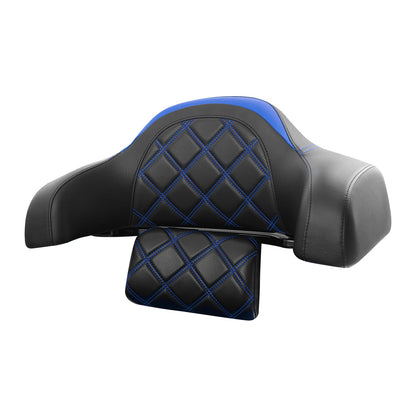 Black Blue Rear Trunk Passenger Backrest For Indian Chieftain Dark Horse 2016-26