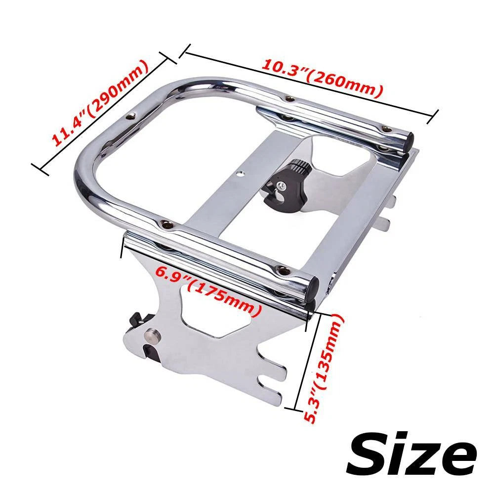 Detachable Tour Pack Pak Luggage Rack Trunk Bracket For Harley Touring 97-08