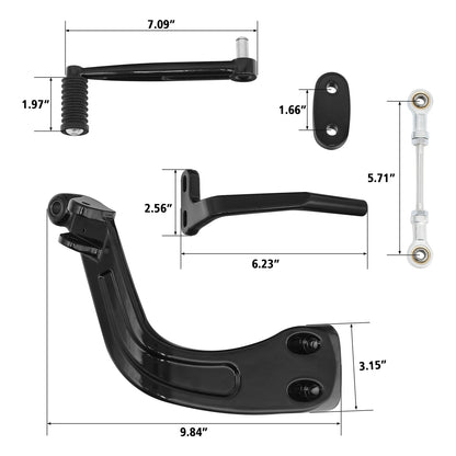 Mid Controls Shift & Brake Side Kit Fit For Harley FLSB FXFB FXFBS 2018-Up Black