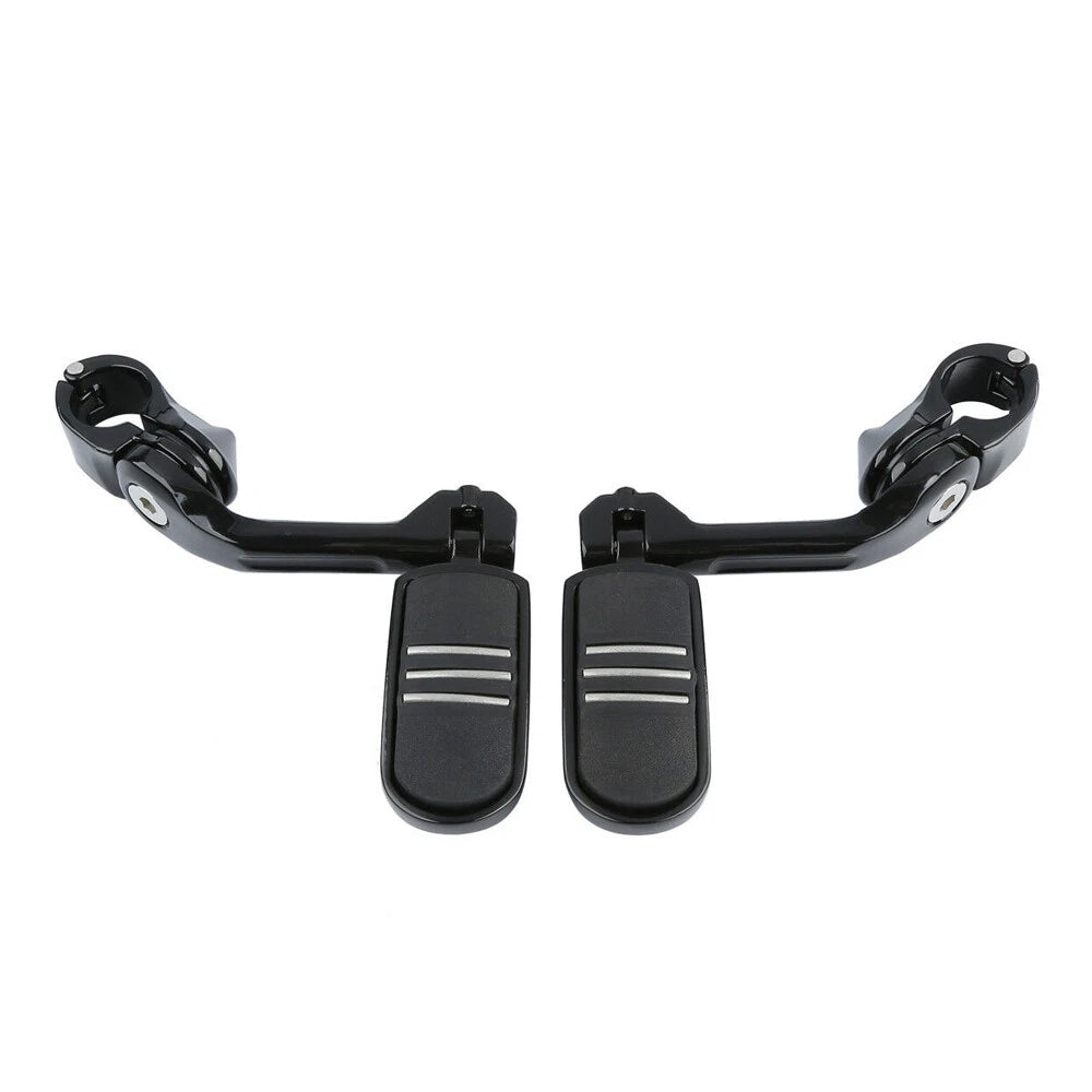 1-1/4" Long Angled Streamline Highway Engine Guard Foot Pegs For Harley Dyna US
