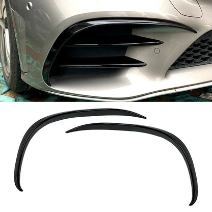 Front Bumper Lip Splitter Spoiler For Mercedes Benz C-Class C260 W205 2019+ Blk