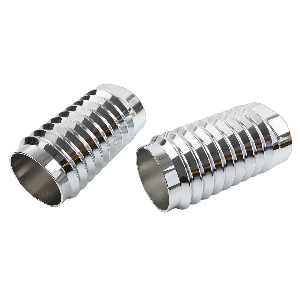 Retro Fork Boot Slider Covers Chrome Fit Harley Tour Road Street Tri Glide FLHR