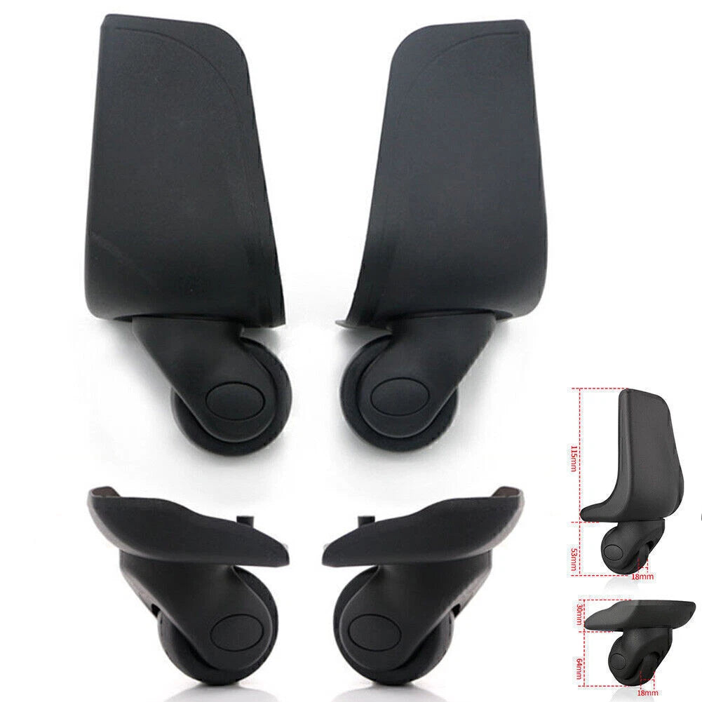 360 Spinner Rear Luggage Wheel Suitcase Mute Swivel Casters Replacement 2pcs US