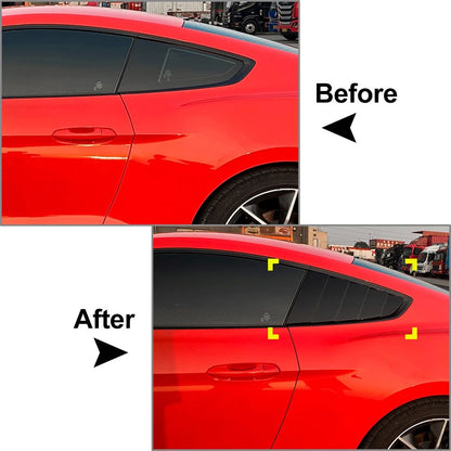 2pcs ABS Rear Side Quarter Window Louvers Cover For Ford Mustang 2015-2023