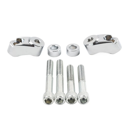 Chrome 39MM 49MM Front Turn Signal Mount Bracket Relocation Kit For Harley Dyna
