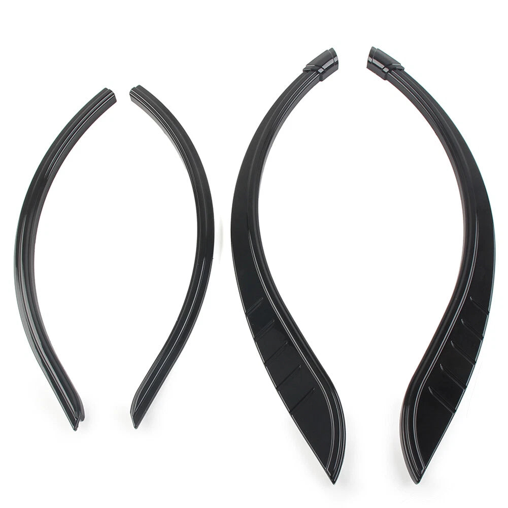 For Harley Tri-Glide Ultra FLHTCUTG Rear Fender Flares Skirts Trim Accent Black