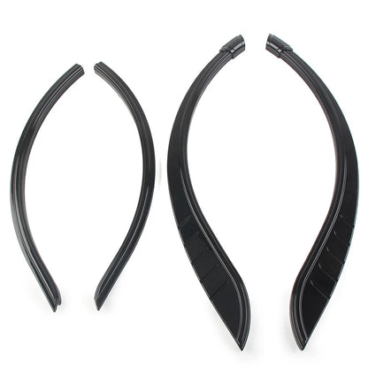 For Harley Tri-Glide Ultra FLHTCUTG Rear Fender Flares Skirts Trim Accent Black