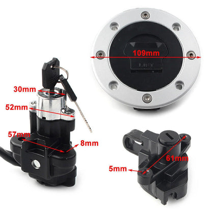 Ignition Switch+Fuel Gas Cap Lock+Key Set For Suzuki GSF600 GSF1200 Bandit 95-05