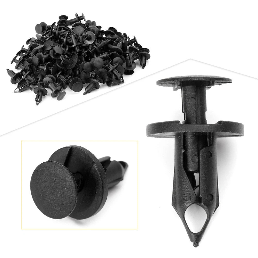 100pcs 8mm Car Bumper Fender Plastic Retainer Push Pin Clip Rivet Fasteners Car