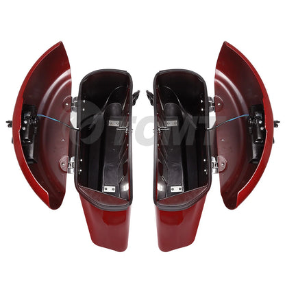 Red Hard Saddle Bag Electronic Latch For Indian Chieftain 14-18 Roadmaster 15-25